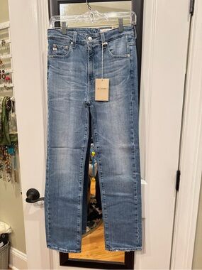 AG Saige high rise straight leg jeans